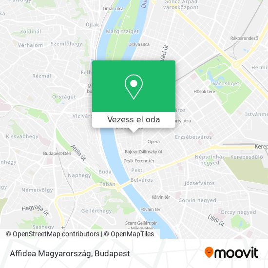 Affidea Magyarország térkép