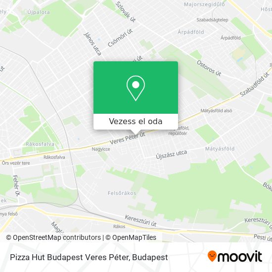 Pizza Hut Budapest Veres Péter térkép