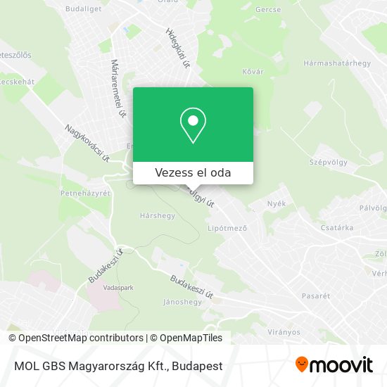 MOL GBS Magyarország Kft. térkép