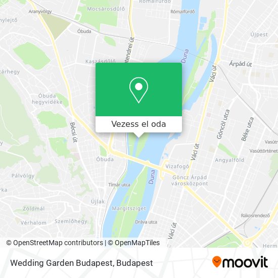 Wedding Garden Budapest térkép