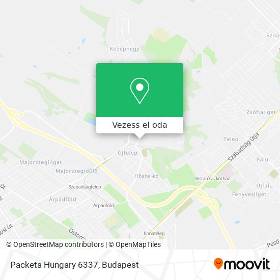 Packeta Hungary 6337 térkép