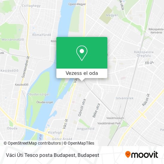Váci Úti Tesco posta Budapest térkép