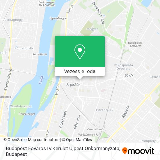 Budapest Fovaros IV.Kerulet Ujpest Onkormanyzata térkép