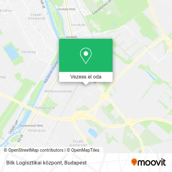 Bilk Logisztikai központ térkép