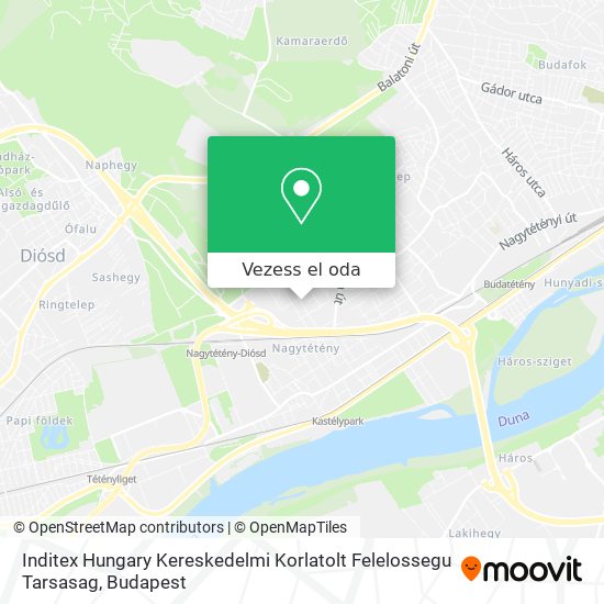 Inditex Hungary Kereskedelmi Korlatolt Felelossegu Tarsasag térkép