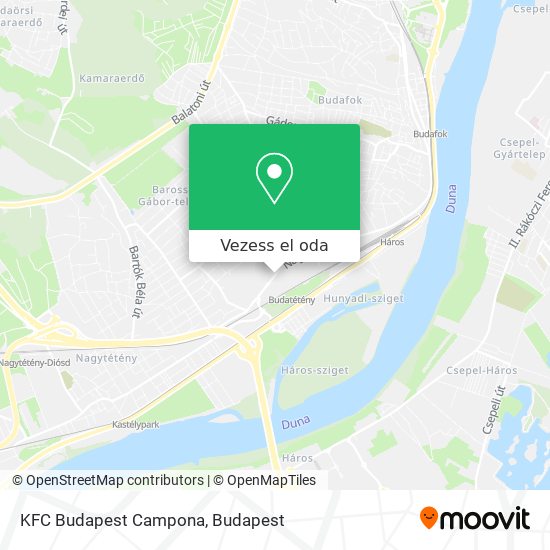 KFC Budapest Campona térkép
