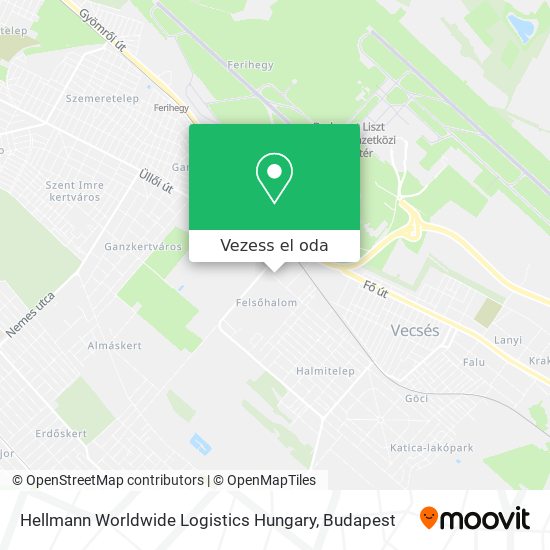 Hellmann Worldwide Logistics Hungary térkép
