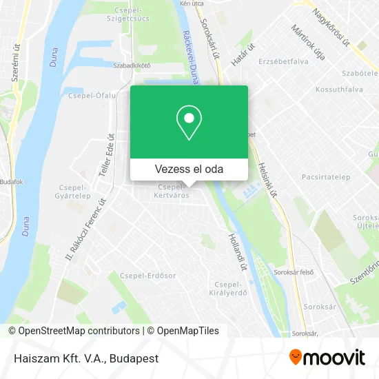 Haiszam Kft. V.A. térkép