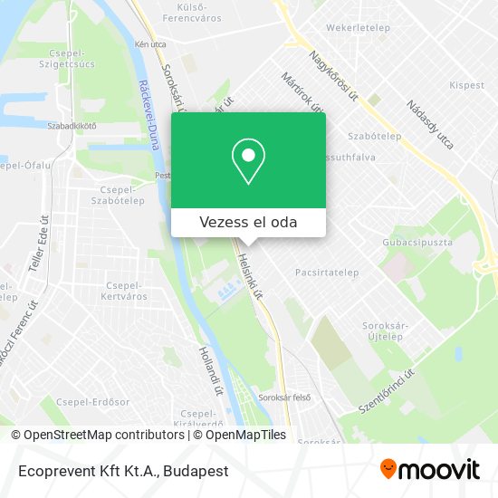 Ecoprevent Kft Kt.A. térkép