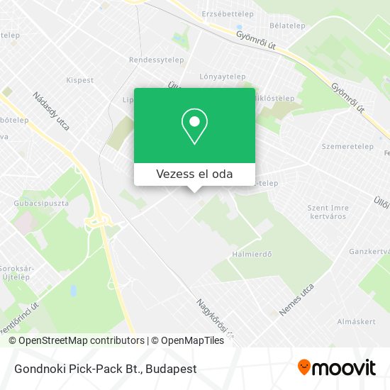 Gondnoki Pick-Pack Bt. térkép