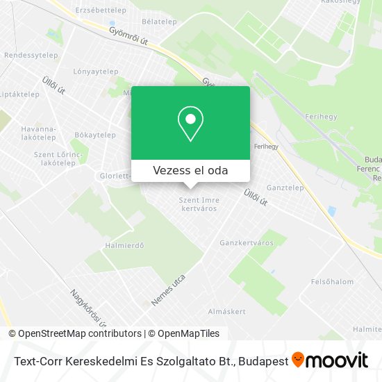 Text-Corr Kereskedelmi Es Szolgaltato Bt. térkép