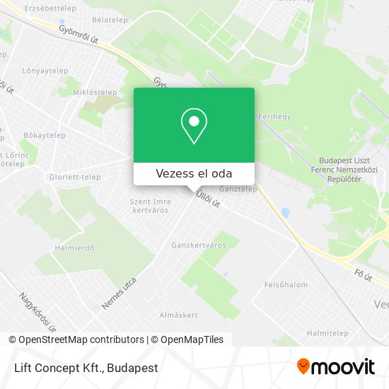 Lift Concept Kft. térkép