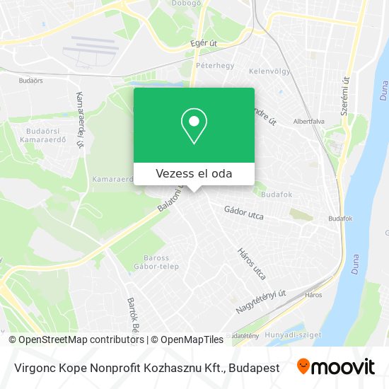 Virgonc Kope Nonprofit Kozhasznu Kft. térkép