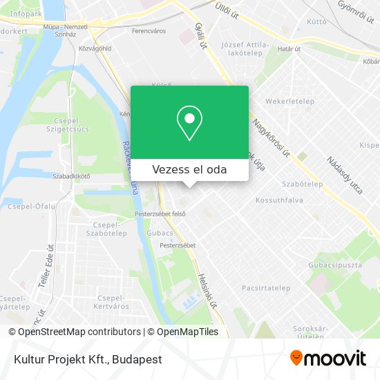 Kultur Projekt Kft. térkép