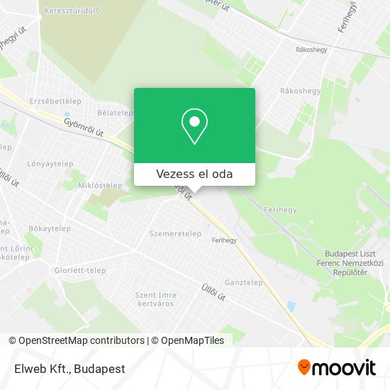 Elweb Kft. térkép