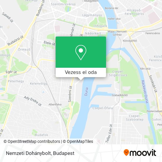 Nemzeti Dohánybolt térkép