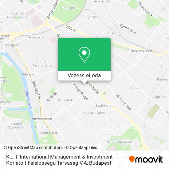 K.J.T. International Management & Investment Korlatolt Felelossegu Tarsasag V.A térkép