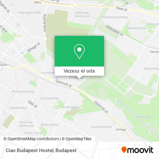 Ciao Budapest Hostel térkép