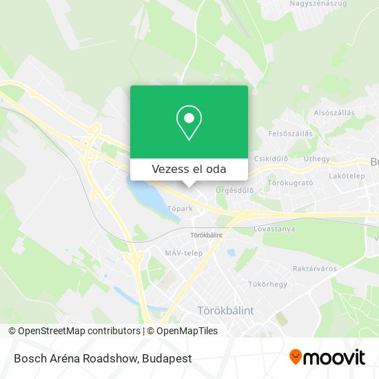 Bosch Aréna Roadshow térkép