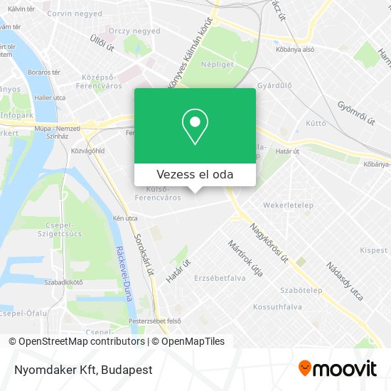 Nyomdaker Kft térkép