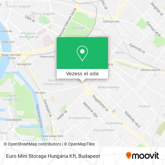 Euro Mini Storage Hungária Kft térkép