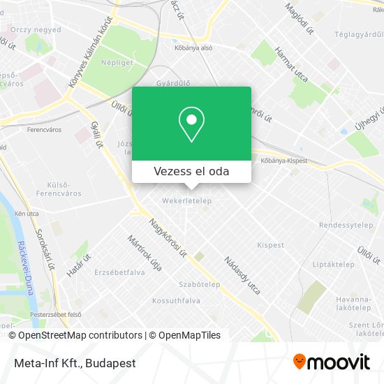 Meta-Inf Kft. térkép