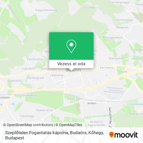 Szeplőtelen Fogantatás kápolna, Budaörs, Kőhegy térkép