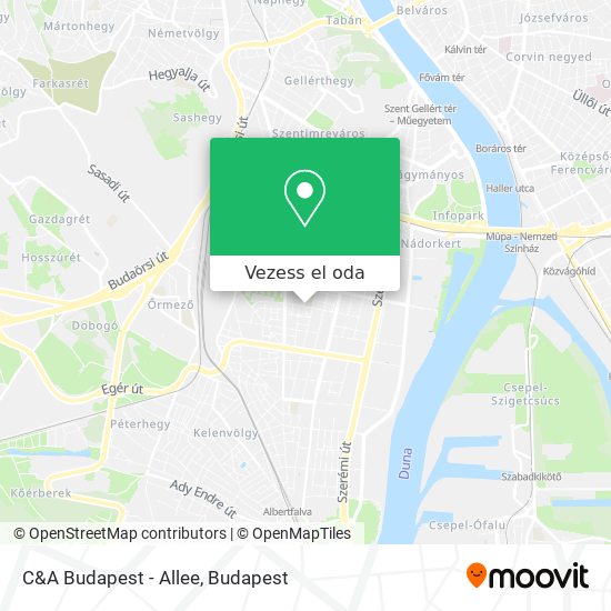 C&A Budapest - Allee térkép
