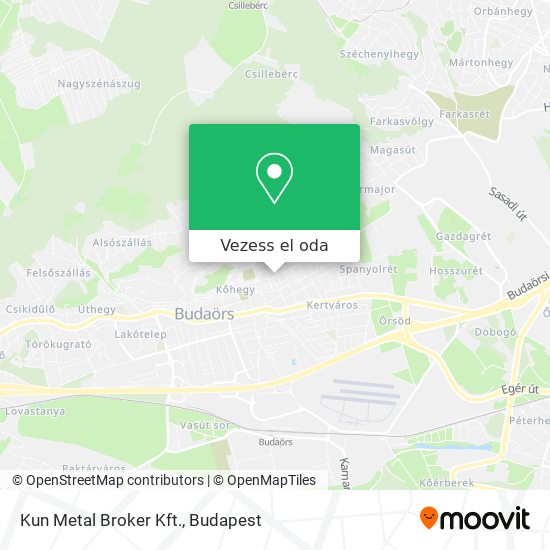 Kun Metal Broker Kft. térkép