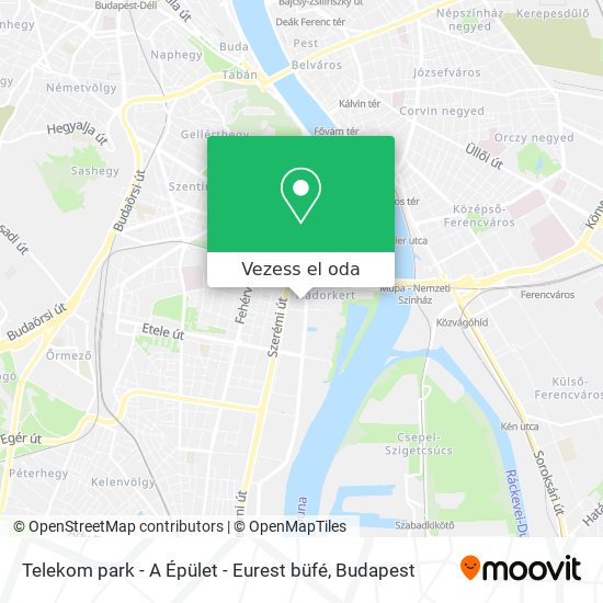 Telekom park - A Épület - Eurest büfé térkép