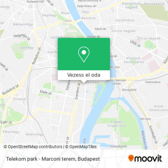 Telekom park - Marconi terem térkép