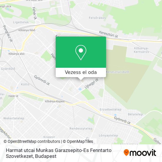 Harmat utcai Munkas Garazsepito-Es Fenntarto Szovetkezet térkép