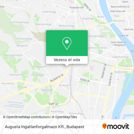 Augusta Ingatlanforgalmazo Kft. térkép