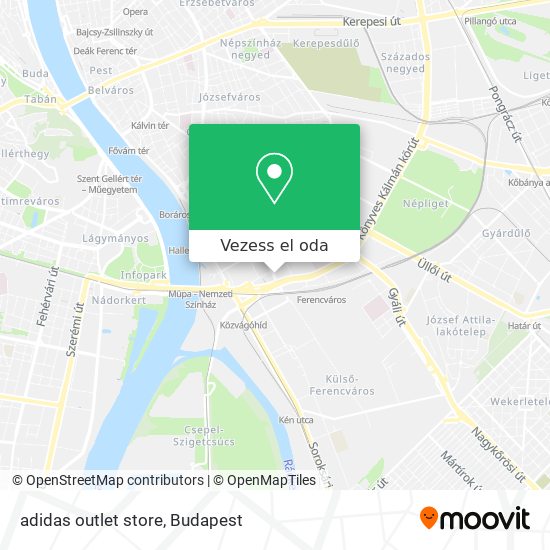 adidas outlet store térkép