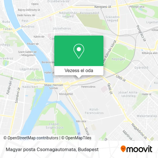 Magyar posta Csomagautomata térkép