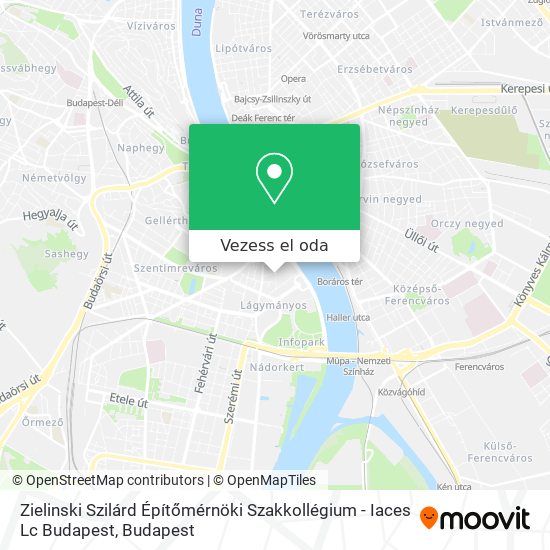 Zielinski Szilárd Építőmérnöki Szakkollégium - Iaces Lc Budapest térkép