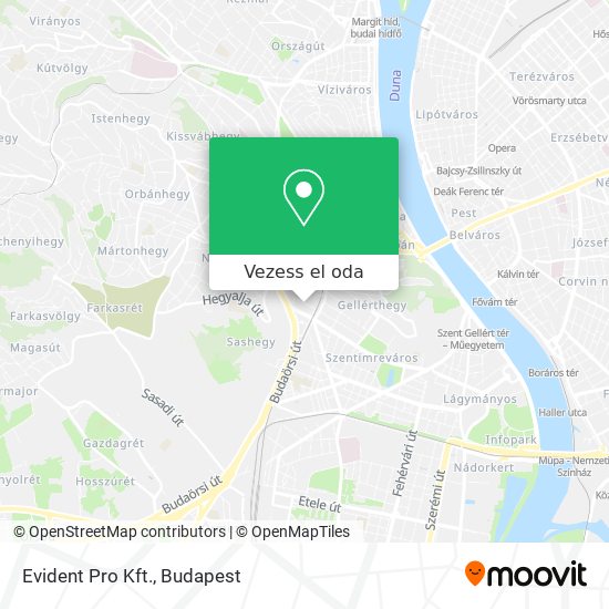 Evident Pro Kft. térkép