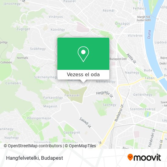 Hangfelvetelki térkép