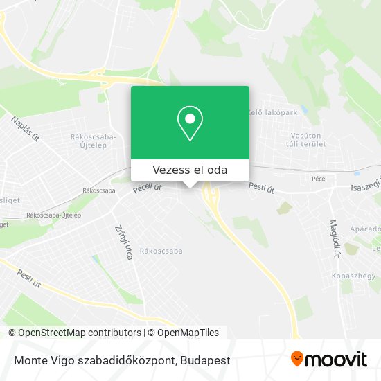 Monte Vigo szabadidőközpont térkép