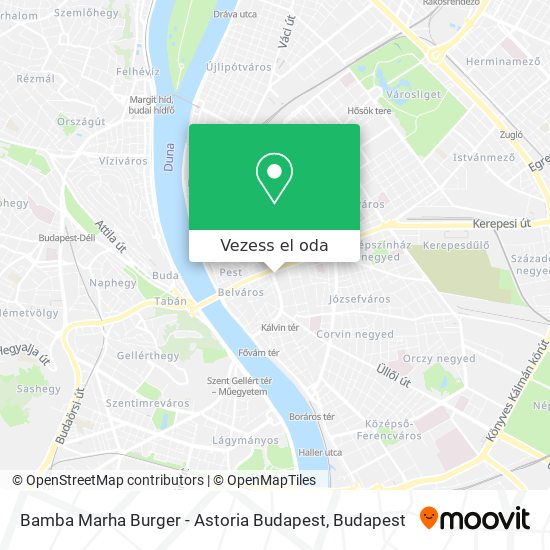 Bamba Marha Burger - Astoria Budapest térkép