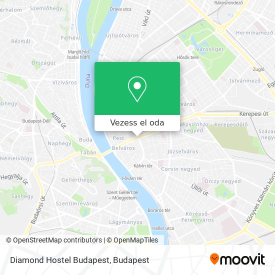 Diamond Hostel Budapest térkép