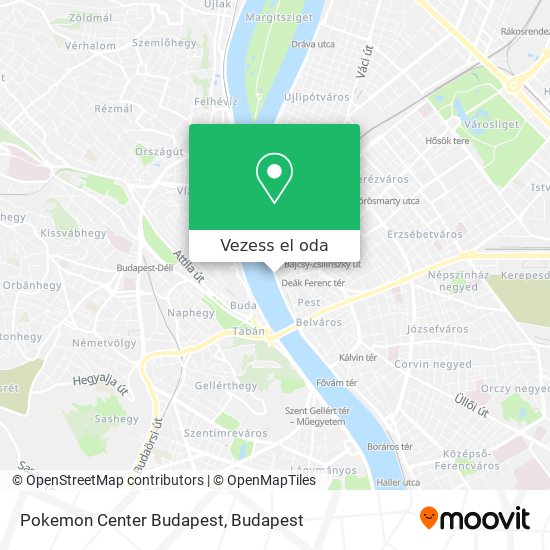 Pokemon Center Budapest térkép