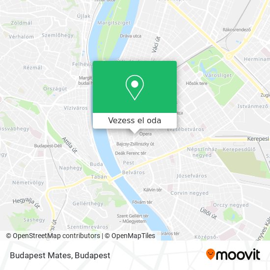 Budapest Mates térkép