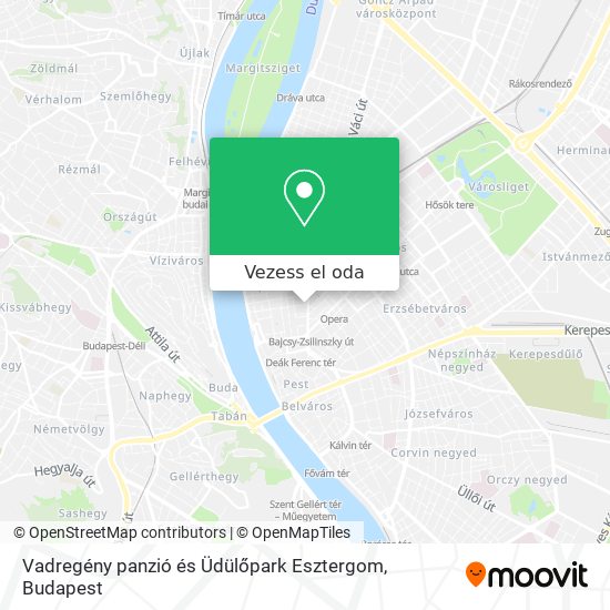 Vadregény panzió és Üdülőpark Esztergom térkép