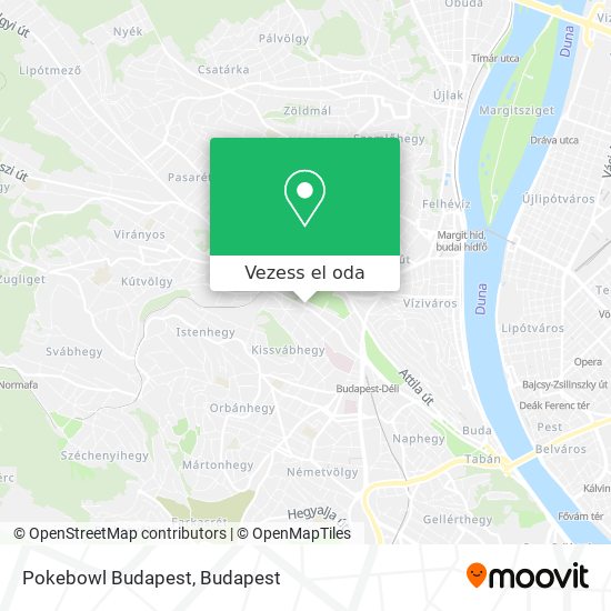 Pokebowl Budapest térkép