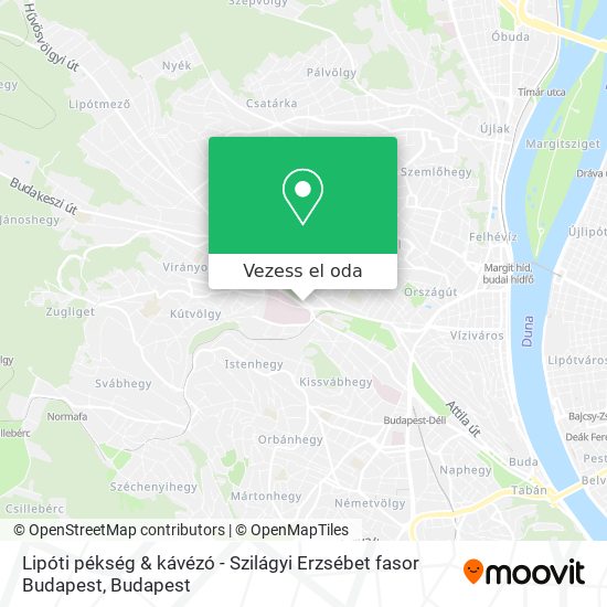 Lipóti pékség & kávézó - Szilágyi Erzsébet fasor Budapest térkép