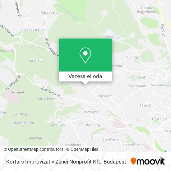 Kortars Improvizativ Zenei Nonprofit Kft. térkép