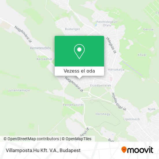 Villamposta.Hu Kft. V.A. térkép