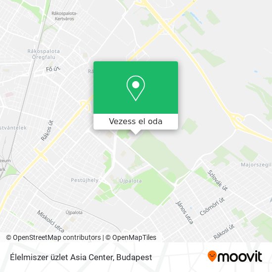 Élelmiszer üzlet Asia Center térkép