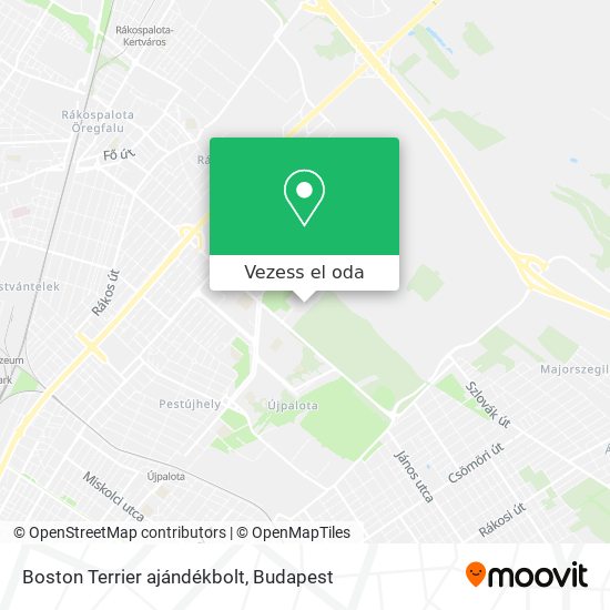 Boston Terrier ajándékbolt térkép